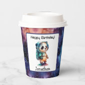 Gobelets En Papier Coupe du papier d'anniversaire de l'astronaute spa (Verso)