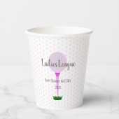 Gobelets En Papier Coupe du papier de la Ligue de Golf Dames (Recto)
