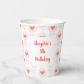 Gobelets En Papier Coupe du papier de la Saint-Valentin (Verso)