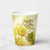 Gobelets En Papier Coupe du Parti Chrysanthemum avec devis (Recto)