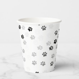 Gobelets En Papier Coupe Empreinte de patte de papier pour Amoureux d