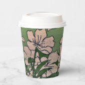 Gobelets En Papier Coupe en cascade en fleurs roses (Gauche)