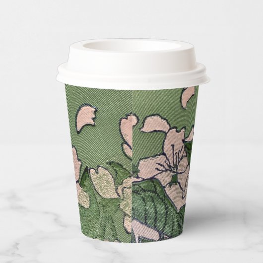 Gobelets En Papier Coupe en cascade en fleurs roses (Droite)