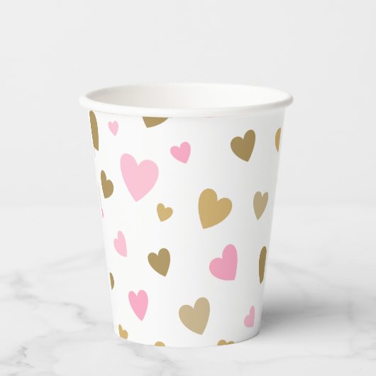 Gobelets En Papier Coupe en papier brillant et classique (Recto)