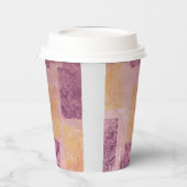 Gobelets En Papier Coupe en papier Carré violet et or Motif (Gauche)