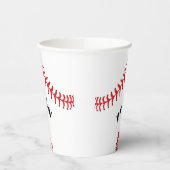 Gobelets En Papier Coupe en papier design de baseball (Gauche)