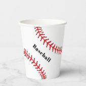 Gobelets En Papier Coupe en papier design de baseball (Recto)