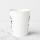 Gobelets En Papier Coupe en papier Mariage en fleur rose (Droite)