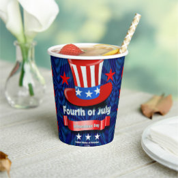 Gobelets En Papier Coupe en papier pour fête de l'Indépendance du 4 j