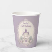 Gobelets En Papier Coupe en papier violet Fairytale Castle (Verso)