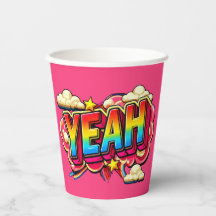 Coupe en papier YEAH colorée !
