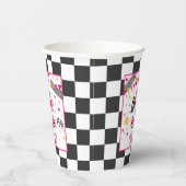 Gobelets En Papier Coupe Fast One Racing Anniversaire - Rose (Droite)