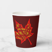 Gobelets En Papier Coupe Fiery Leaf Paper (Verso)