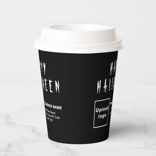 Gobelets En Papier Coupe Halloween Business Black Paper (Droite)