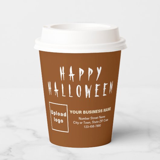Gobelets En Papier Coupe Halloween Business Brown Paper (Verso)