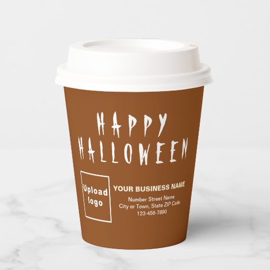 Gobelets En Papier Coupe Halloween Business Brown Paper (Recto)