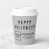 Gobelets En Papier Coupe Halloween Business Grey Paper (Verso)