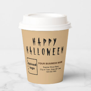 Gobelets En Papier Coupe Halloween Business Light Brown Paper