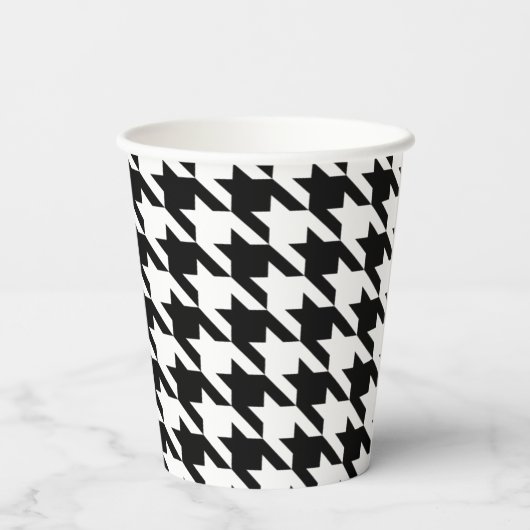 Gobelets En Papier Coupe Houndstooth Check Paper Cup (Verso)