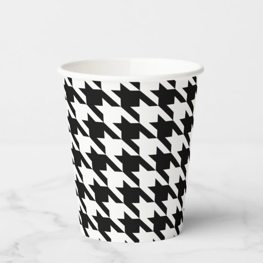 Gobelets En Papier Coupe Houndstooth Check Paper Cup (Gauche)