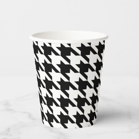 Gobelets En Papier Coupe Houndstooth Check Paper Cup (Recto)