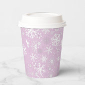 Gobelets En Papier Coupe Lavender Snowflake DEUX (Gauche)