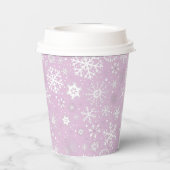 Gobelets En Papier Coupe Lavender Snowflake DEUX (Verso)