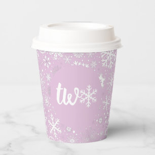 Gobelets En Papier Coupe Lavender Snowflake DEUX