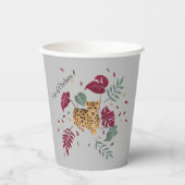 Gobelets En Papier Coupe Léopard de fraîcheur (Recto)