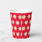 Gobelets En Papier Coupe Motif rouge Edelweiss (Droite)