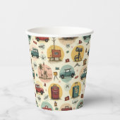 Gobelets En Papier Coupe papier avec Motif de voyage (Recto)