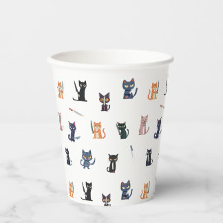 Gobelets En Papier Coupe Papier Chats & Couteaux