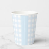 Gobelets En Papier Coupe papier En vichy bleu (Droite)