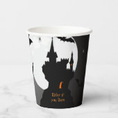 Gobelets En Papier Coupe Papier Halloween Maison Chasse Peur (Verso)