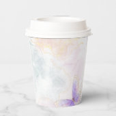 Gobelets En Papier Coupe Papier papillon rose et violet (Verso)