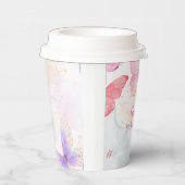 Gobelets En Papier Coupe Papier papillon rose et violet (Droite)