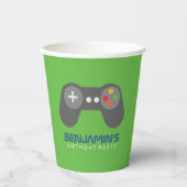 Gobelets En Papier Coupe papier Retro Jeux Vidéo (Recto)