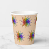 Gobelets En Papier Coupe papier - Roue couleur plumes (Recto)