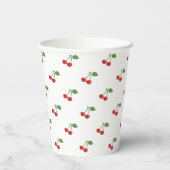 Gobelets En Papier Coupe Retro Cerries en papier Motif (Verso)