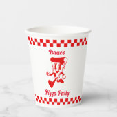 Gobelets En Papier Coupe Retro Pizza Party Paper (Recto)