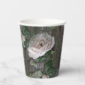 Gobelets En Papier Coupe rose de papier (Recto)