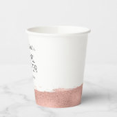 Gobelets En Papier Coupe rose de papier Fête des mariées Gold Brushst (Gauche)