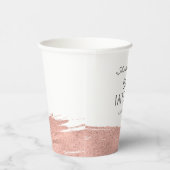 Gobelets En Papier Coupe rose Gold Brusch Bat mitzvah Paper (Droite)