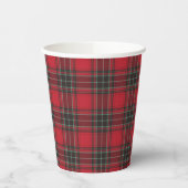 Gobelets En Papier Coupe rouge de Noël et coupe verte de papier plaid (Gauche)