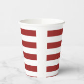 Gobelets En Papier Coupe rouge de papier à rayures (Gauche)