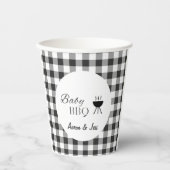 Gobelets En Papier Coupe Rustique Plaid BBQ Baby shower papier pour b (Recto)