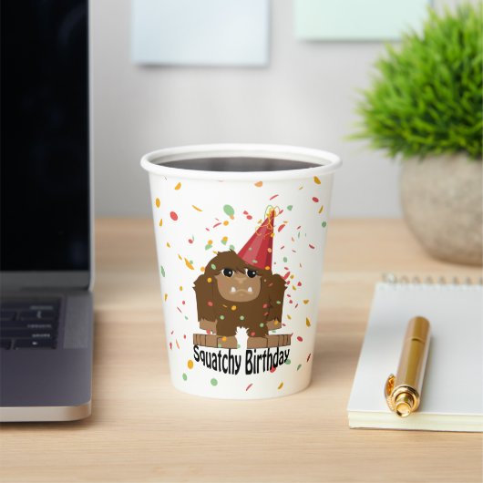 Gobelets En Papier Coupe Squatchday Paper Cup (Insitu)