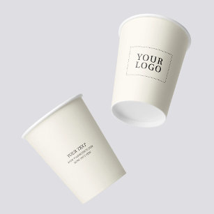 Gobelets En Papier Coupe sur papier personnalisée du logo d'entrepris