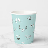Gobelets En Papier Coupe Turquoise Blue Monster Eyes (Gauche)