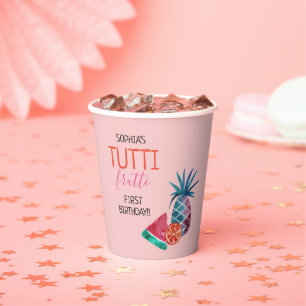 Gobelets En Papier Coupe Tutti Frutti de papier fête d'anniversaire p